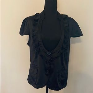 Dots Black Blouse Elegant Top